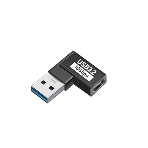 kwoifioy 90 ° Winkeladapter Adapter Legierungsanschluss 10 Gbit/S Schnell Und Breite Kompatibilität Für Mobile Bürogeräte USB C Adapter von kwoifioy