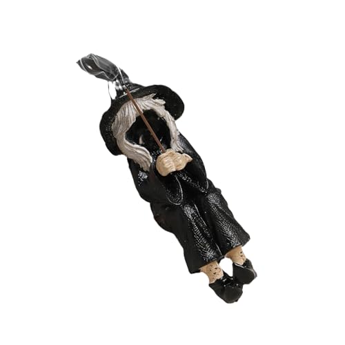 kwoifioy Handwerksgeräte Harz Hexenhalter Einzigartige Figur Skulptur Handgefertigtes Detail Halloween Home & Garten Witch Accessoires Harzhandwerk von kwoifioy