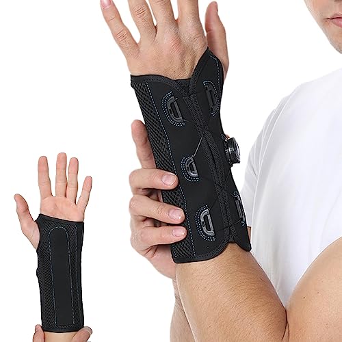 Kyaoayo HandgelenkstüTze, Handgelenk Bandagen, Handgelenkbandage Mit Metall Schiene, Atmungsaktive Handgelenkschiene Handschiene für Unisex,für SehnenscheidenentzüNdung Und Karpaltunnelsyndrom (Links) von kyaoayo