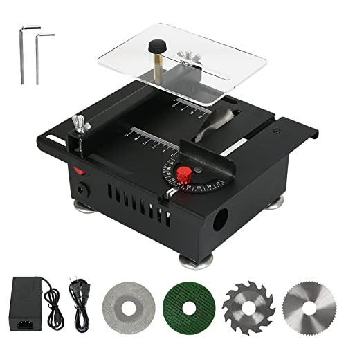 Mini Multifunktions Tischkreissäge,kyaoayo Multifunktionale Tragbare Präzisions-Tischkreissäge 100W Präzise Elektrische Tischsägen 0-16mm Mini Tischkreissäge für Handwerk,DIY,handgefertigtes Holz (B) von kyaoayo