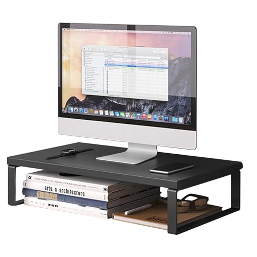 kyaoayo Monitorständer, Monitor Ständer, Bildschirmerhöhung, Monitor Erhöhung Schreibtisch, Höhe 8 CM, mit Montagewerkzeug ausgestattet, legierter Stahl und Holzmaterial, für das Büro. (40×20×8 CM) von kyaoayo