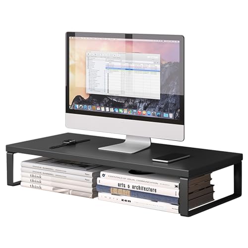 kyaoayo Monitorständer, Monitor Ständer, Bildschirmerhöhung, Monitor Erhöhung Schreibtisch, Höhe 8 CM, mit Montagewerkzeug ausgestattet, legierter Stahl und Holzmaterial, für das Büro. (60×20×8 CM) von kyaoayo