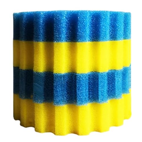 CPF-5000 Teichfilter Schwämme – Biologische Filterschaum Pads für CPF-5000 Druckteichfilter, Teichfilter Medien, Dual-Dichte Schwamm Ersatz (2 x Gelbe Fein- & 2 x Blaue Grob-Schwämme, Ø 26 cm) von kychenBase