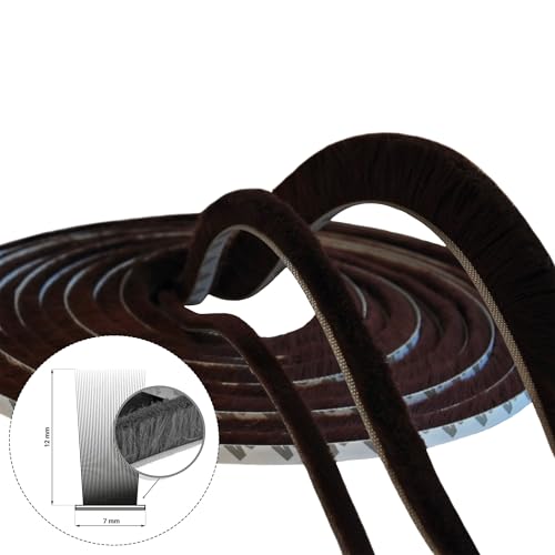 Bürstendichtung selbstklebend BRAUN 3M 7x12 5m für Türen und Fenster, Zugluft, Lärm und Staub isoliert, schnelle Montage Bürstendichtung selbstklebend BRAUN 3M 7x12 5m für Türen und Fenster, Zugluft, Lärm und Staub isoliert, schnelle Montage von kyct