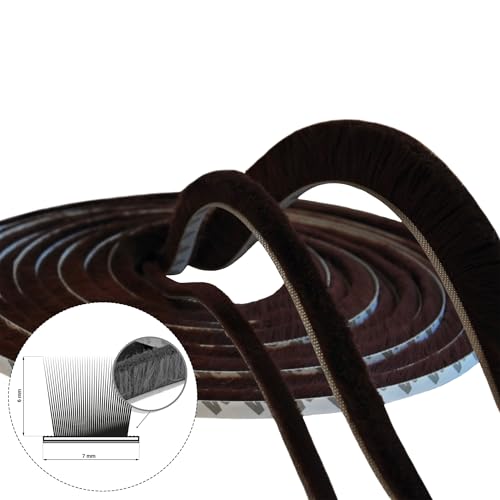 Bürstendichtung selbstklebend BRAUN 3M 7x6 20m für Türen und Fenster, Zugluft, Lärm und Staub isoliert, schnelle Montage Bürstendichtung selbstklebend BRAUN 3M 7x6 20m für Türen und Fenster, Zugluft, Lärm und Staub isoliert, schnelle Montage von kyct