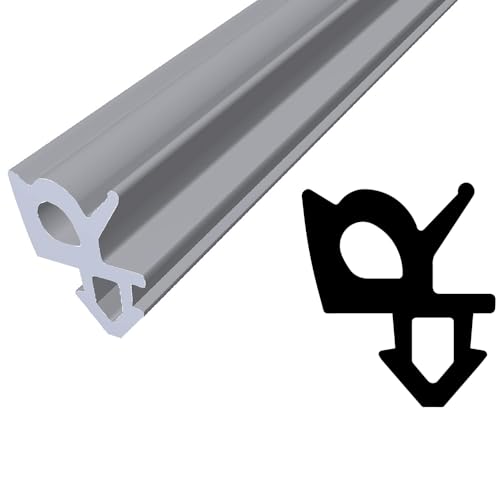 Dichtung für PVC Fenster | WS027G | grau TPE | 1m | Dichtgummi von kyct