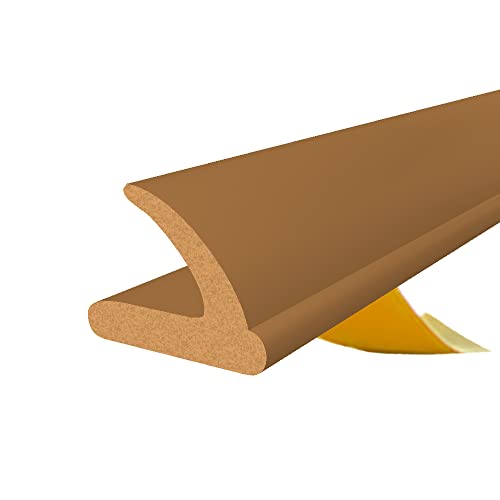 Selbstklebende Dichtung für Türen und Fenster | E 15x8mm | schwarz | 1m | Gummidichtung, Isolierdichtung von kyct