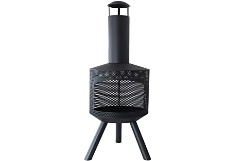 Kynast Feuerofen Feuerschale aus Stahl schwarz 43 x 114 cm mit Schürhaken, 613-401308 von kynast exklusiv