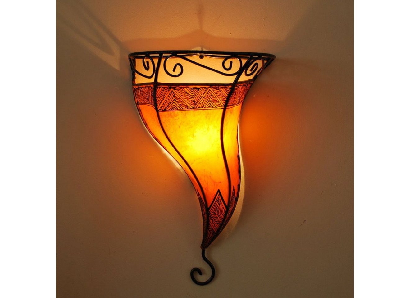 l-artisan Wandleuchte, Marokkanische Leder Wandlampe, Orientalische Wandschirm AUTAR von l-artisan