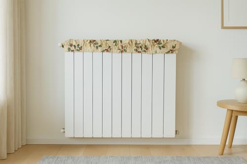 Heizkörperabdeckung aus elastischem Stoff, verstellbare und waschbare Heizkörperabdeckung, Staubfänger, ausziehbar, universell mit Anti-Smog-Filter (1 Blume 30-60 cm) von l&j