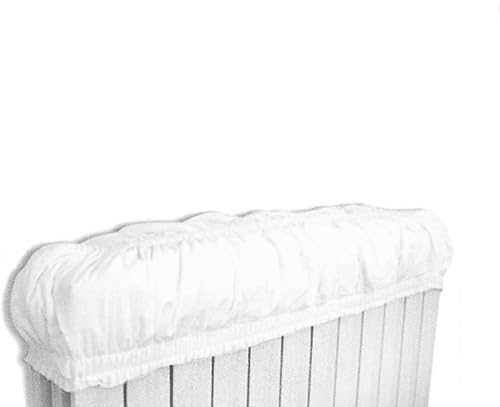 Kühlerabdeckung Heizkörperabdeckung elastisch verstellbar modern weiß waschbar aus Stoff mit Ventilschlauch Abdeckung für Heizkörper Staubfänger universell ausziehbar (M) von l&j