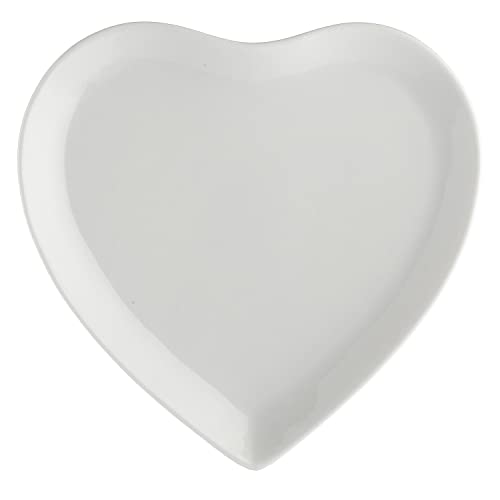 la Porcellana Cupido 2 Kuchen Teller Herz cm 17 x 17 GB, Weiß von THUN