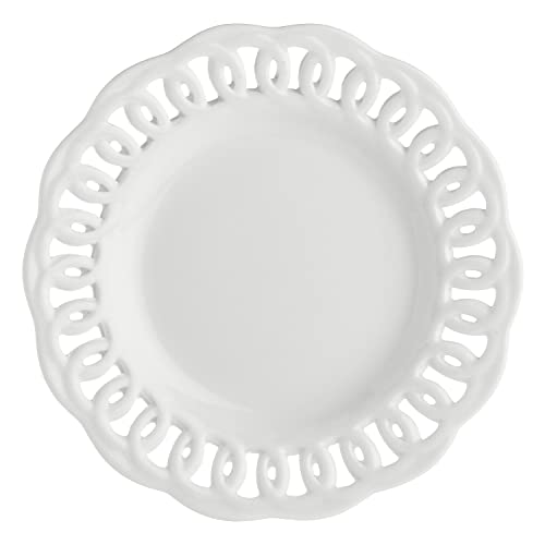 la Porcellana Firenze geschnitzt Platte cm 15 GB, Weiß von LA PORCELLANA BIANCA