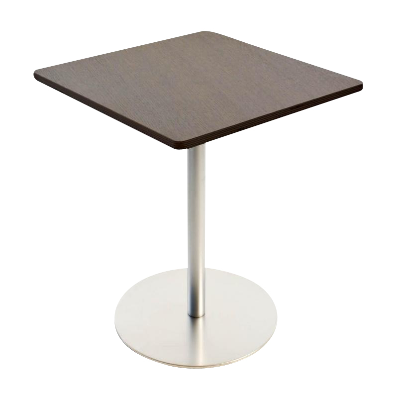 la palma - Brio Bistrotisch Eckig H72cm - eiche dunkel nussbaum/Tischplatte Birkenholz-Multiplex/LxBxH 60x60x72cm/Gestell matt verchromt von la palma