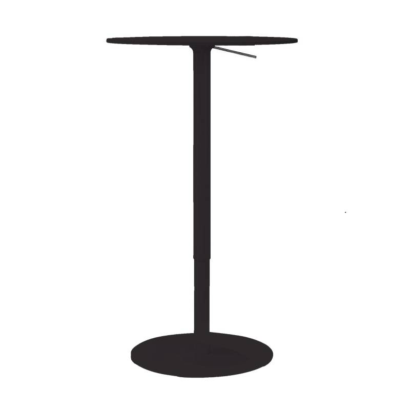 la palma - Brio Bistrotisch Gestell lackiert 72-102cm - schwarz /Tischplatte HPL Fenix®/H x Ø 102x60cm/Gestell schwarz lackiert von la palma