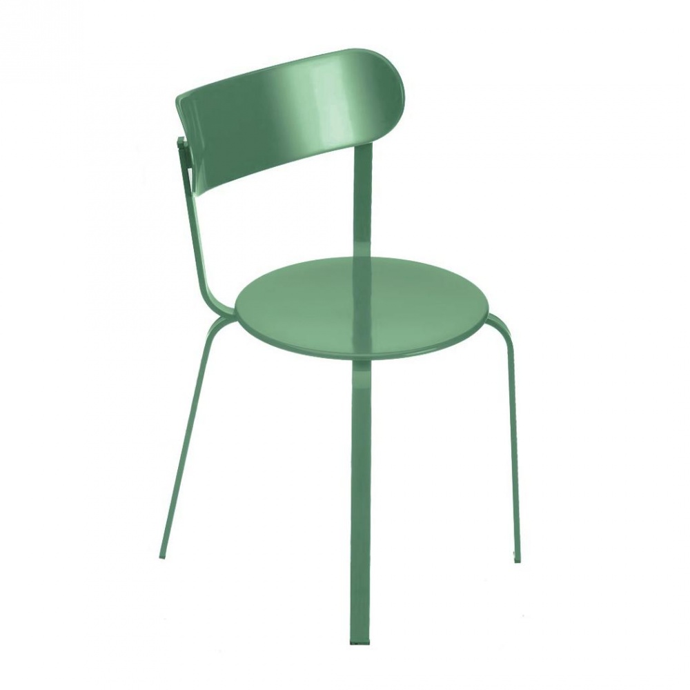 la palma - Stil S48 Stuhl Vierbeingestell stapelbar - verde petrolio grün/BxHxT 48x78x48cm/Gestell pulverlackiert grün von la palma