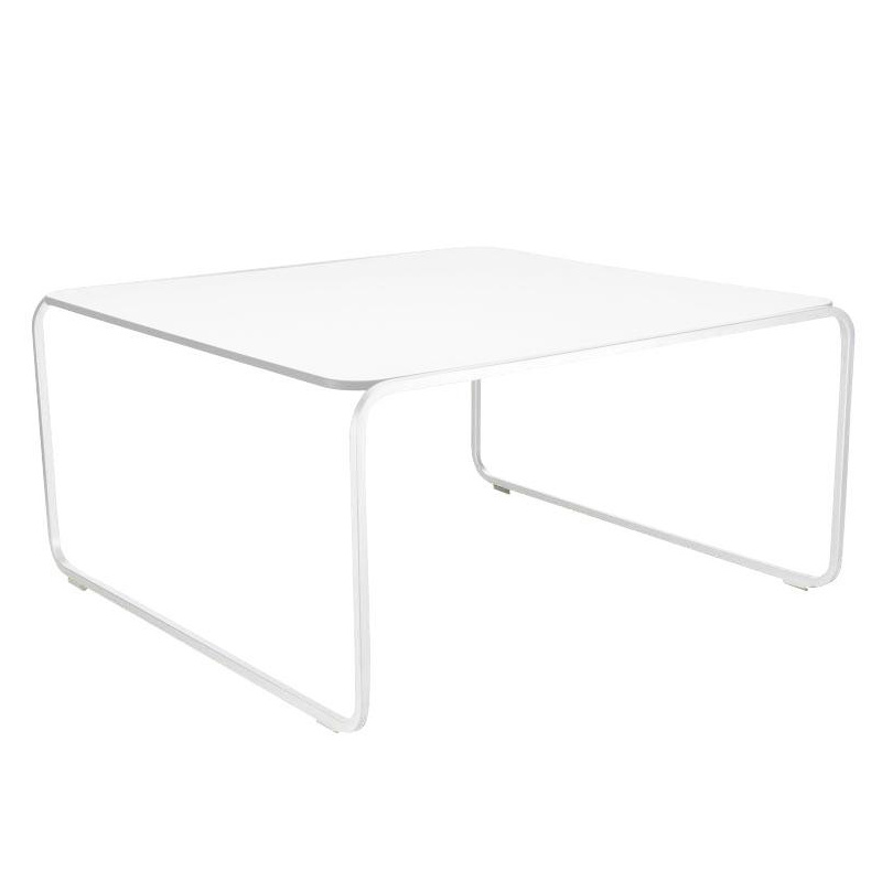 la palma - Toé T57 Beistelltisch - weiß/HPL Fenix weiß/Gestell weiß lackiert/LxBxH 70x70x34cm von la palma