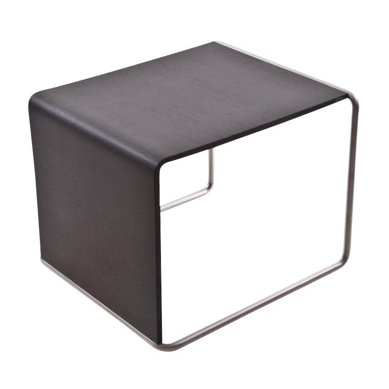 la palma - Ueno T50 Beistelltisch/Hocker Sitzfläche Eiche - schwarz /gebeizt, offenporig/LxBxH 41x45x35cm von la palma