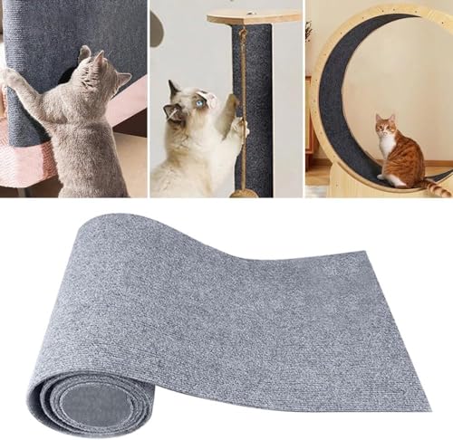 Laamei Kratzmatte Selbstklebend,40cm*200cm Kratzmatte für Katzenwand,DIY Zuschneidbare Kletter-Katzenkratzer,Kratzmatte Katze Sofa MöBelschutz für Schützt Teppiche Sofa MöBelschutz von laamei