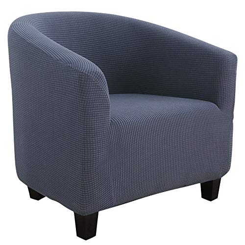 laamei Sesselbezug Sesselschoner Sesselüberwurf Sesselhusse Stretch Überwurf Elastisch Clubsessel Husse für Cafe Loungesessel Cocktailsessel Stuhl(Graublau) von laamei