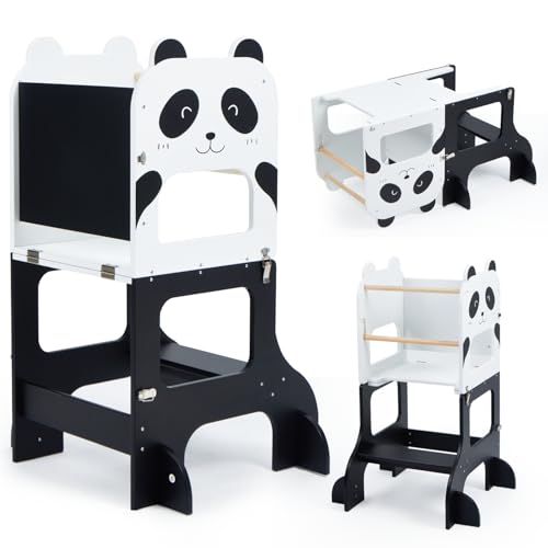 labebe lernturm für Kinder, Großformat klappbar Montessori Lernturm, 3 in 1 Multifunktion Learning Tower Kinder ab 1 Jahr mit Zeichnung Kreidetafel-Panda labebe lernturm für Kinder, Großformat klappbar Montessori Lernturm, 3 in 1 Multifunktion Learning Tower Kinder ab 1 Jahr mit Zeichnung Kreidetafel-Panda von labebe