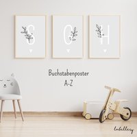 Buchstabenposter I Namensposter Poster Kinderzimmer Alphabet & Buchstaben Geschenk Zur Geburt von labellery
