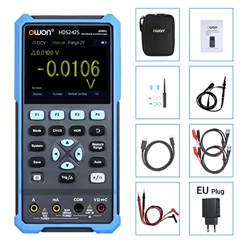 HDS242S Handheld Digital Oszilloskop mit Wareform Generator Funktion 40MHz 3 in1 2 Kanäle Digital True-RMS Multimeter HDS242S Handheld Digital Oszilloskop mit Wareform Generator Funktion 40MHz 3 in1 2 Kanäle Digital True-RMS Multimeter von labloot