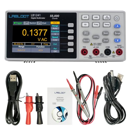 Labloot LB1241 Mini-Akku-Tisch-Digitalmultimeter, 3,7-Zoll-LCD-Desktop-Digitalmultimeter True RMS-Temperaturtester Labloot LB1241 Mini-Akku-Tisch-Digitalmultimeter, 3,7-Zoll-LCD-Desktop-Digitalmultimeter True RMS-Temperaturtester von labloot