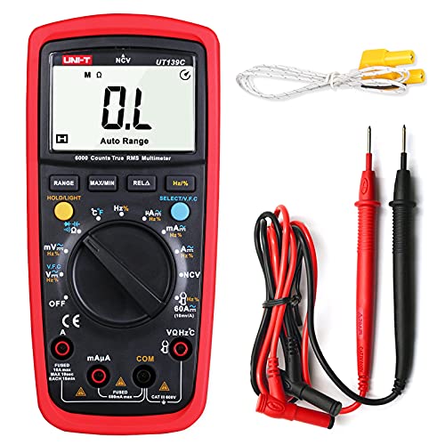 UT139C Digitalmultimeter Handheld True RMS Auto Range Meter Kondensator Tester Handheld 6000 Zähl Voltmeter Temperatur UT139C Digitalmultimeter Handheld True RMS Auto Range Meter Kondensator Tester Handheld 6000 Zähl Voltmeter Temperatur von labloot