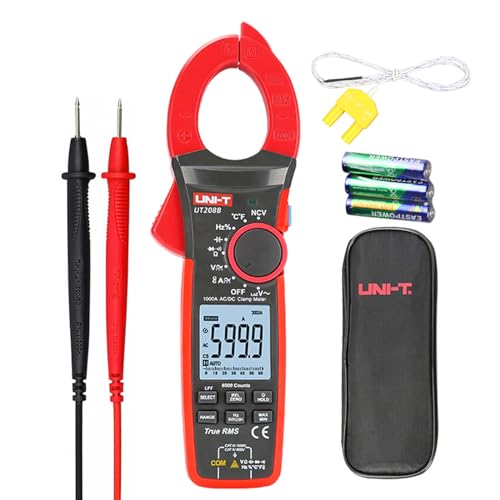 UT208B Digital Clamp Meter 1000A AC DC Current 6000 Count Hintergrundbeleuchtung Taschenlampe Multimeter Tester von labloot