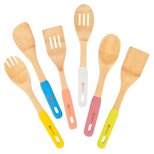 Bunte Bambus-Holzlöffel zum Kochen, 6-teiliges Küchenutensilien-Set, antihaftbeschichtet, mit leichtem Holzspatel und Löffel, Wohnungszubehör und Geschenkidee Bunte Bambus-Holzlöffel zum Kochen, 6-teiliges Küchenutensilien-Set, antihaftbeschichtet, mit leichtem Holzspatel und Löffel, Wohnungszubehör und Geschenkidee von laboos