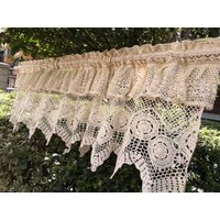 Hand Häkelspitze Vorhang Volant - Beige Rüschen Cafe Hand Häkelspitze Vorhang Volant - Beige Rüschen Cafe von lacestory