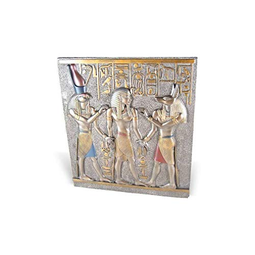 lachineuse - Ägyptisches Relief Ramses I – 28 x 25 cm – Ägyptischer Rahmen mit Pharaonen & Hieroglyphen – Ägyptische Dekoration – Figur ägyptischer Gegenstand – Ägyptische Büste – originelle von lachineuse