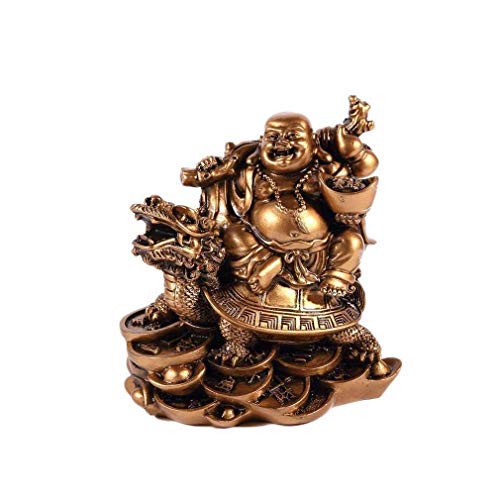 lachineuse Lachender Buddha-Statue, goldfarben, 12x10x12cm lachineuse Lachender Buddha-Statue, goldfarben, 12x10x12cm von lachineuse
