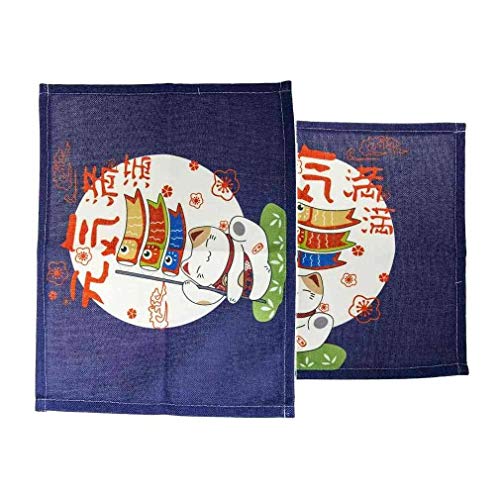 lachineuse - 2 Tischsets Maneki Neko & Fische – japanische Tischuntersetzer aus Stoff – 40 x 30 cm – Geschenkidee für japanische Küche – süße japanische Katze – Objekt asiatische Dekoration – Farbe lachineuse - 2 Tischsets Maneki Neko & Fische – japanische Tischuntersetzer aus Stoff – 40 x 30 cm – Geschenkidee für japanische Küche – süße japanische Katze – Objekt asiatische Dekoration – Farbe von lachineuse