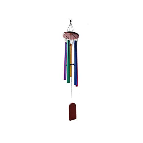 Lachineuse – Regenbogen-Windspiel – Holz- und Metallröhren – Chinesisches Japanisches Metallspiel – Mehrfarbig – Ideal für draußen, drinnen, Gärten – Zen-Feng-Shui-Atmosphäre von lachineuse
