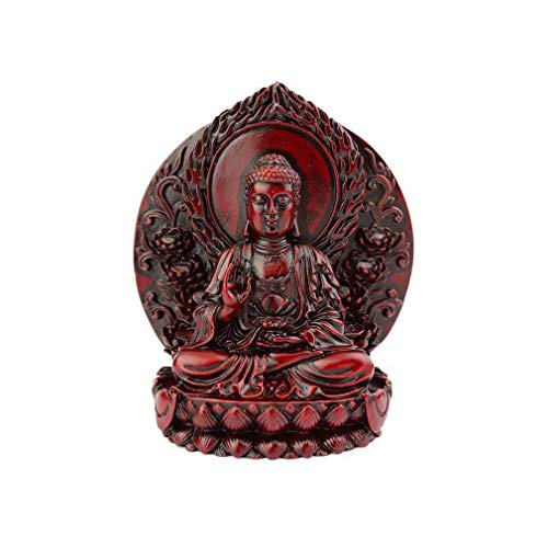 lachineuse Figur Buddha der Weisheit, rot, 17 x 14 cm von lachineuse