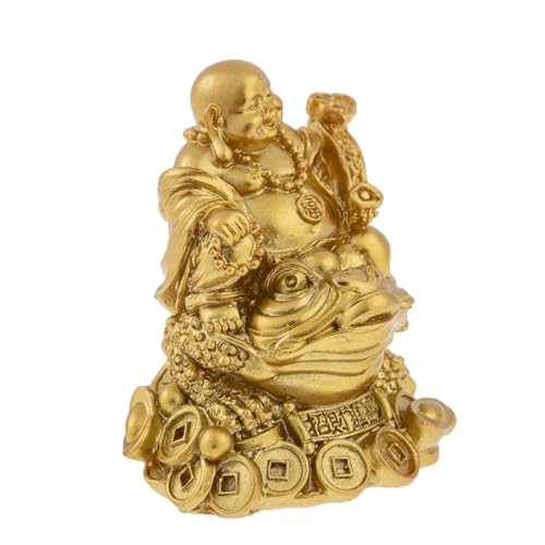 lachineuse - Goldene lachende Buddha-Statuette 7cm - Feng Shui Dekoration - Chinesisches Zen-Dekorationsobjekt für Zuhause, Büro - Glücksbringer Geschenkidee, Gold lachineuse - Goldene lachende Buddha-Statuette 7cm - Feng Shui Dekoration - Chinesisches Zen-Dekorationsobjekt für Zuhause, Büro - Glücksbringer Geschenkidee, Gold von lachineuse