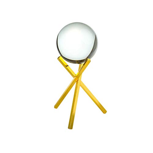 lachineuse – Kristallkugel – Zen- und Feng-Shui-Dekoration – Ø 10 cm – 24 cm hoch – goldene Halterung – Heimdekoration, Büro – asiatische Geschenkidee von lachineuse