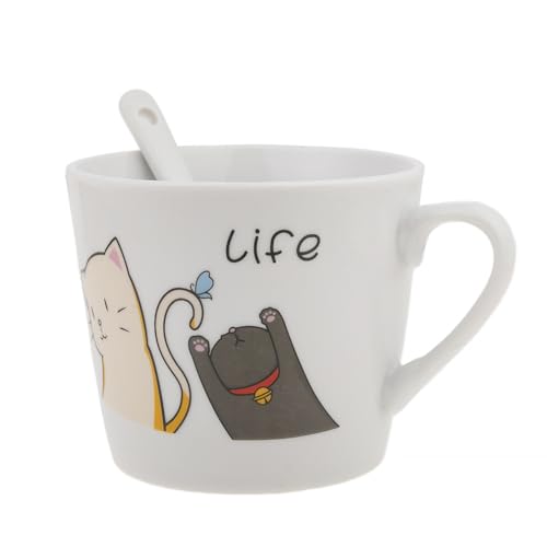 lachineuse Tasse Katze Happy – Die 2 Katzen – Kollektion Life – Fassungsvermögen: von lachineuse
