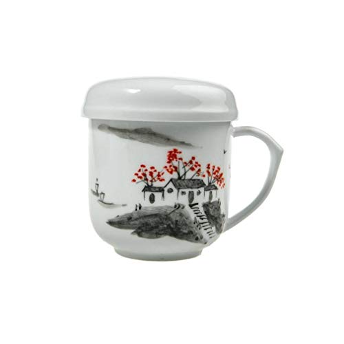 lachineuse – Teetasse „Paysis Zen“ – Porzellan, handbemalt von lachineuse