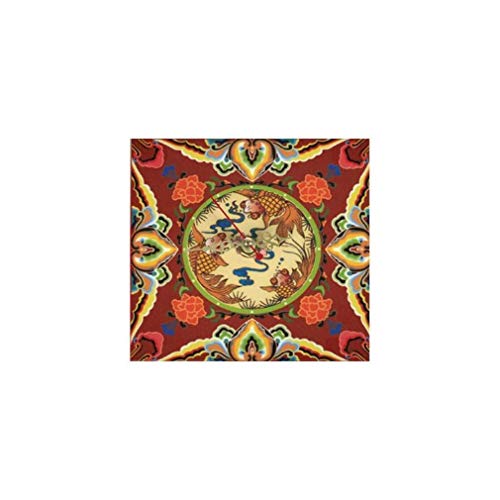 lachineuse – Uhr im asiatischen Stil – Symbolisches Glücksmuster – Mehrfarbig – 15 x 15 cm – Batterie Nicht im Lieferumfang enthalten – Zen-Atmosphäre – Asiatische Geschenkidee von lachineuse