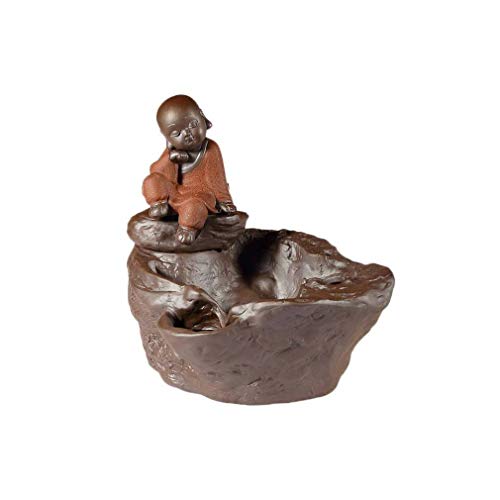Lachineuse – Zen-Wasserbrunnen – buddhistischer Mönch – 23 x 20 cm – Japanisches asiatisches Dekor – Mönchsfigur mit Wasserfall – asiatische Feng-Shui-Geschenkidee für Zuhause – Farbe: Braun Lachineuse – Zen-Wasserbrunnen – buddhistischer Mönch – 23 x 20 cm – Japanisches asiatisches Dekor – Mönchsfigur mit Wasserfall – asiatische Feng-Shui-Geschenkidee für Zuhause – Farbe: Braun von lachineuse