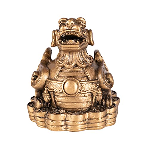 Lachineuse – Pi Xiu-Figur – Feng Shui-Statuette – 8 x 6,5 x 6,5 cm – Symbol für Schutz und Reichtum – Traditionelle asiatische chinesische Dekoration – für Büro, Zuhause – Goldfarbe von lachineuse