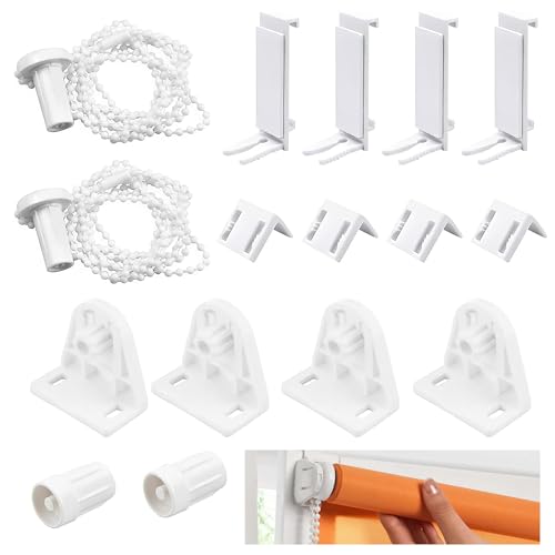 2 Set Weiß Rollo Halterung Fenster 17mm Ersatzteile Rollo Klemmfix Blind Beschläge Set für Klemmfix Verdunkelungsrollo, Seitenzugrollo, Doppelrollo 2 Set Weiß Rollo Halterung Fenster 17mm Ersatzteile Rollo Klemmfix Blind Beschläge Set für Klemmfix Verdunkelungsrollo, Seitenzugrollo, Doppelrollo von laeeyin