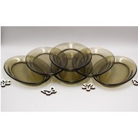6 Arcoroc Raviers in Vintage-Rauchglasform, Aperitifschalen, Tassen von lafabrikduherisson