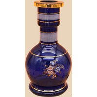 Große Vintage-Vase Mit Kobaltblauer Und Goldener Glaskugel, Um 1950 von lafabrikduherisson