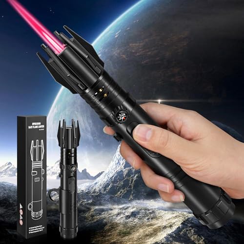 Lafagiet Storm Feuerzeug, Windproof, Long Stick Jetflame Feuerzeuge, Verstellbare Butangas Feuerzeug mit Kompass für Brulee, Stoven, Heimkerze, Küche (Kommen in leer!) von lafagiet