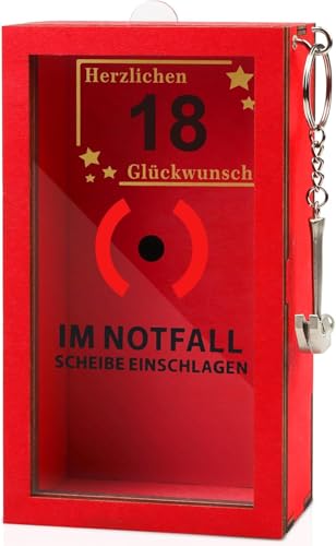 lafo Originelle 40 Geburtstag Geschenk mädchen & Junge - 40.Geburtstag Geldgeschenke - Lustige Notfallbox mit Hammer und Seil - Deko Holzkiste (40 Jahre alt) von lafo
