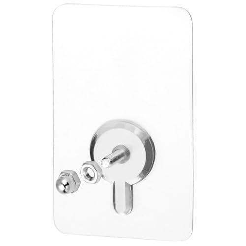 12 Stück Klebe Schrauben, Transparenter Wasserdicht Wandhaken, Klebehaken Transparent, Stanzfreier Schraubenhaken für Wandbefestigung (14 mm) von lafomukea